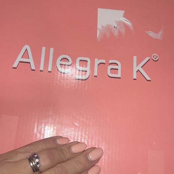 Women’s Allegra K RED High Heel Pointe Boots NIB Sz 7.5 zipper side Faux Leather - Picture 10 of 10